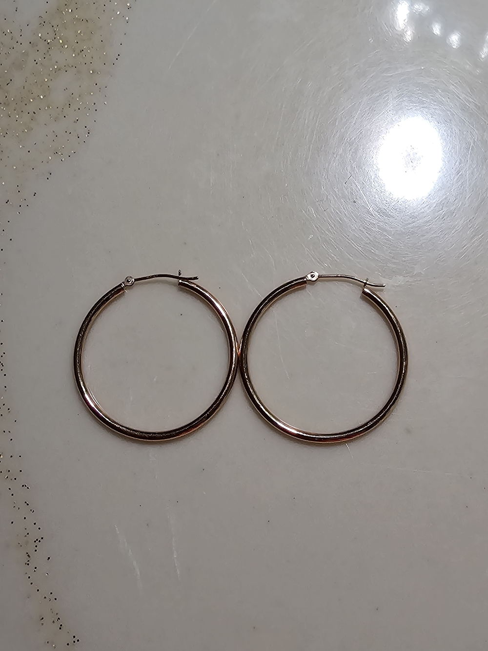 Classic 14kt Rose Gold Hoop Earrings - Elegant Women's Jewelry